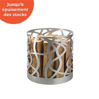 Porta troncs d'acer gris VOLUTO - Capska