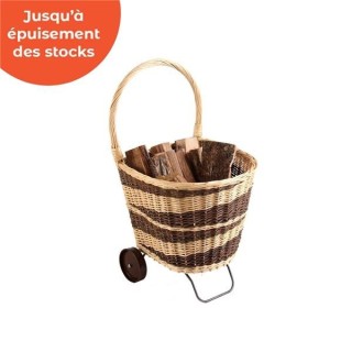 Chariot en osier à bûches ODYSSEE - Dixneuf