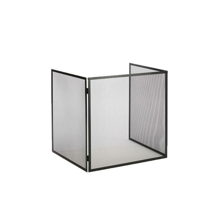 Frosted black 3-panel stove protection - Dixneuf