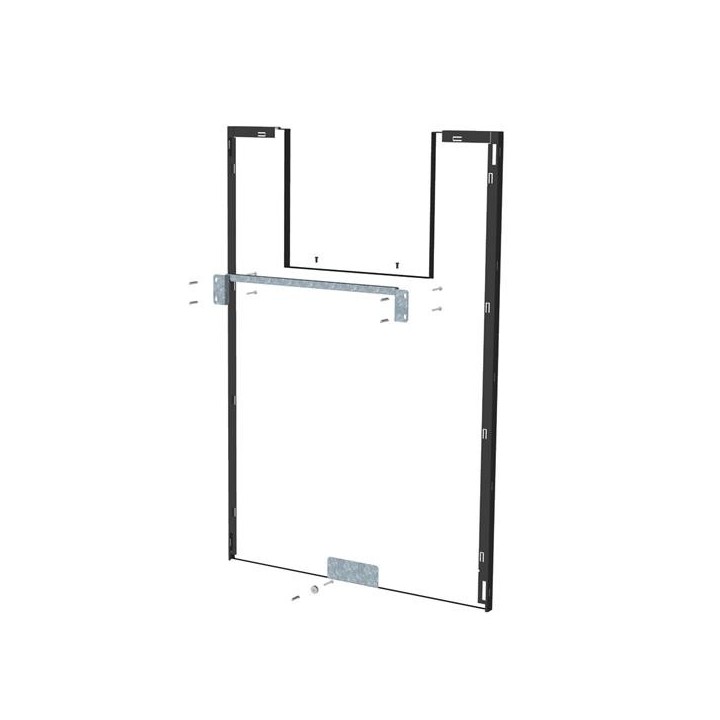 Frosted Black Thermal Facing for Metal Niches L.350 mm - Dix Neuf