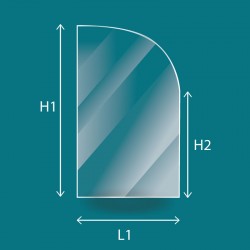 Franco Belge ARDENNES 11 KW Glass - 1 rounded corner...