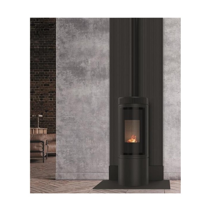 Protector de paret d'estufa d'acer negre glaçat - Capska