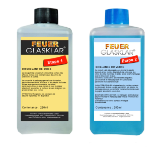 Set of cleaning products for inserts, stoves and fireplace glass - Capska