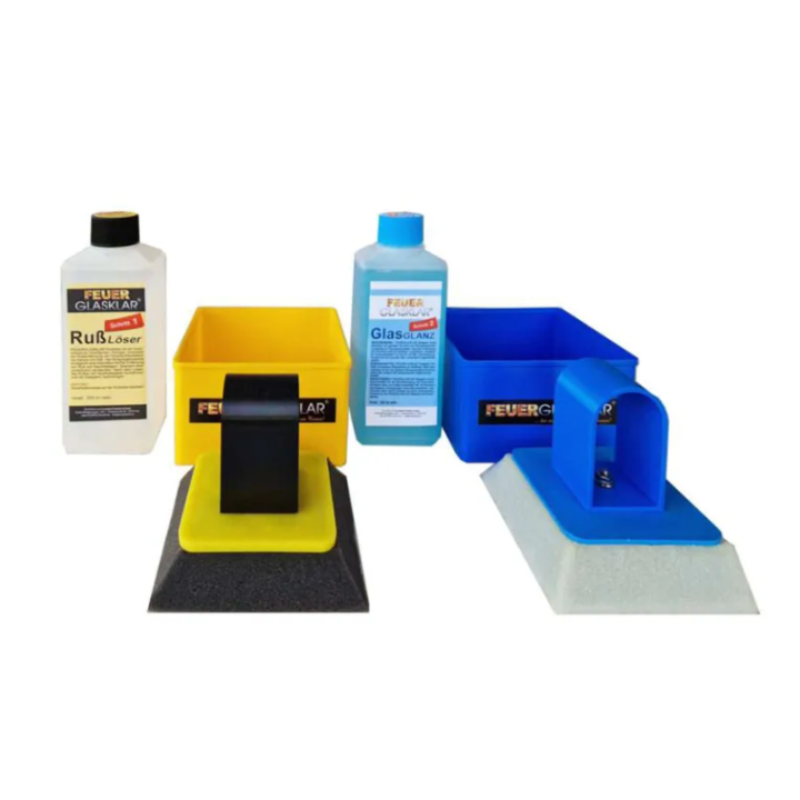 Set di prodotti detergenti per vetri di inserti, stufe, caminetti - Capska