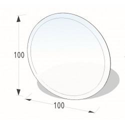 Plaque de sol en verre diamètre 100 cm - épaisseur 8 mm