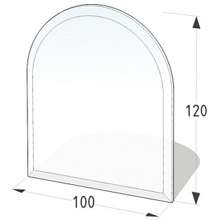 High-Quality Curved Glass Floor Panel - 100x120 cm - 8mm Thickness