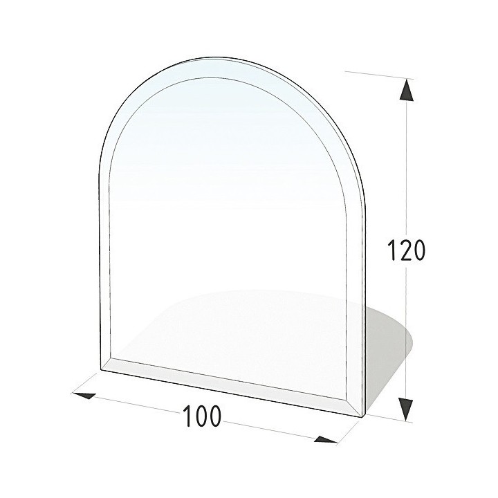 Hochwertige Arc de Cercle Glasplatte 100x120 cm 8 mm