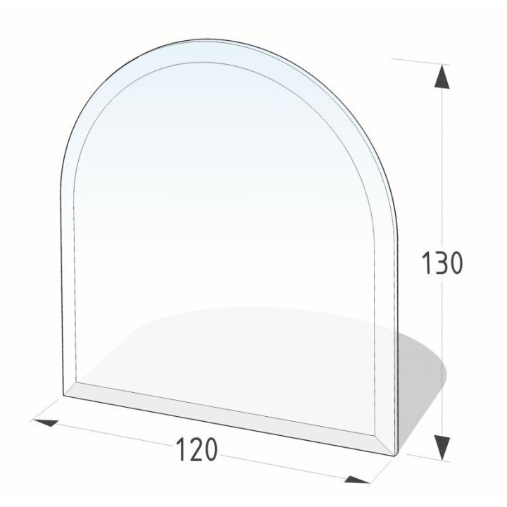 Hochwertige Glasbodenplatte 120X130 cm - 8 mm dick