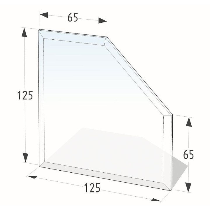 Placca di vetro 125X125 cm - 8 mm