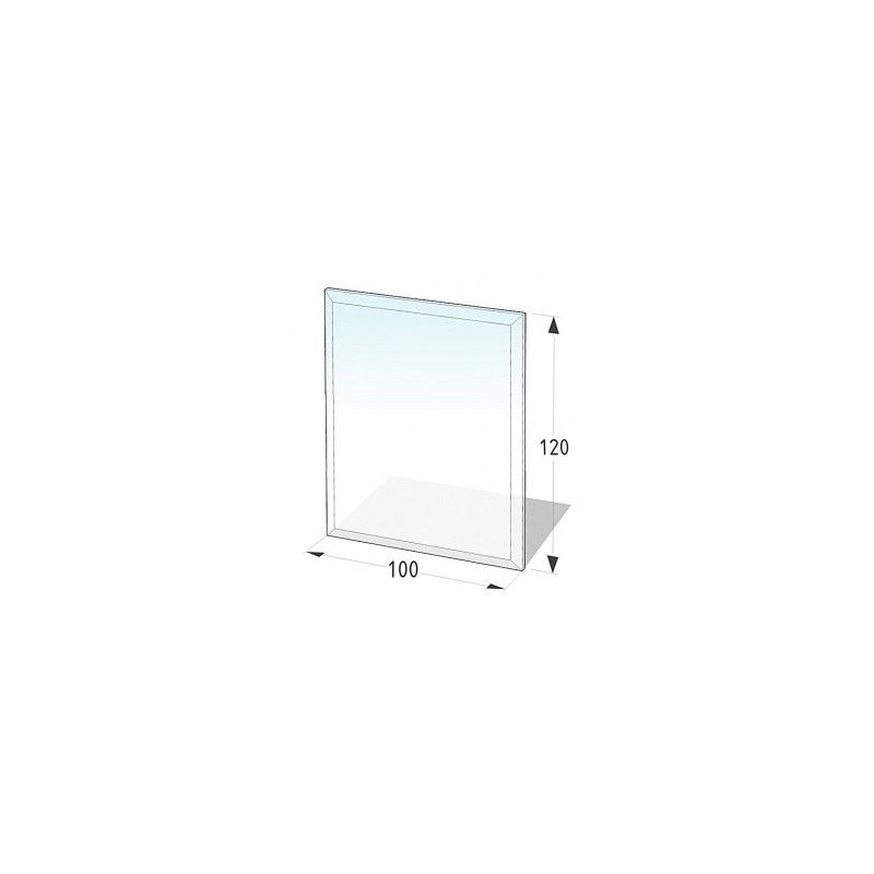 Plaque de sol rectangulaire en verre 100X120 cm - épaisseur 8 mm