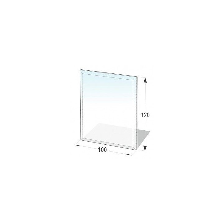 Hochwertige Glasbodenplatte für Kaminöfen - 100X120 cm