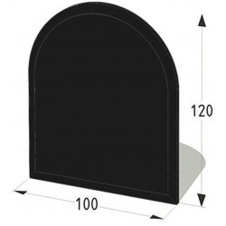 Plaque de sol en vidre negre 100 X 120 cm - espessor 8 mm