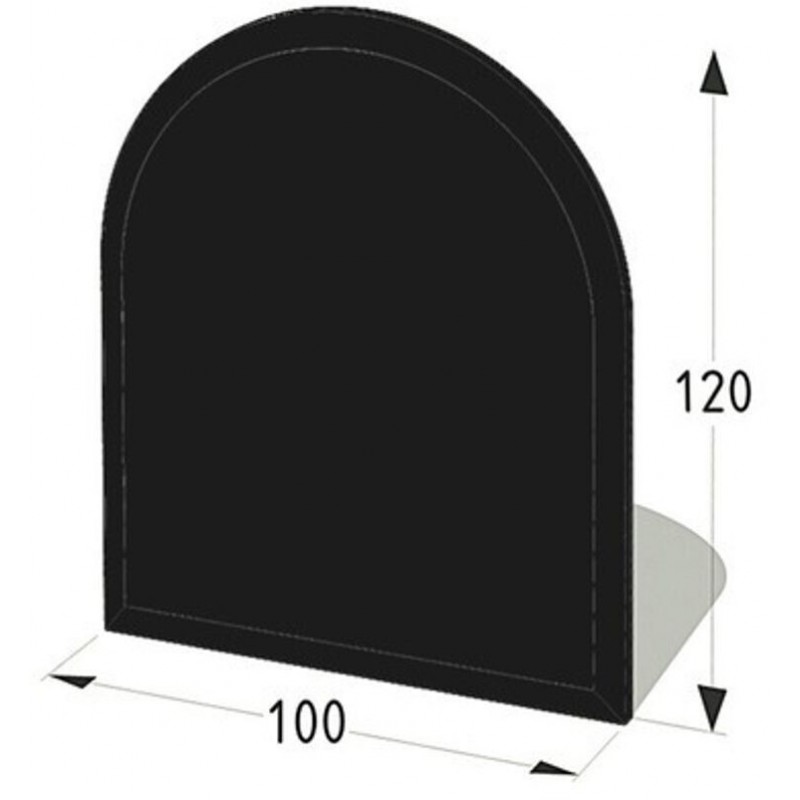 Plaque de sol en vidre negre 100 X 120 cm - espessor 8 mm