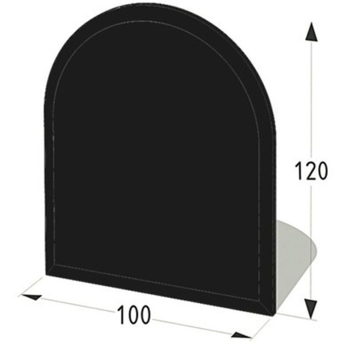 Placa de vidrio negro para suelo 100 X 120 cm - 8 mm de espesor