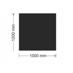 Placca in vetro nero 100 x 120 cm - spessore 8 mm