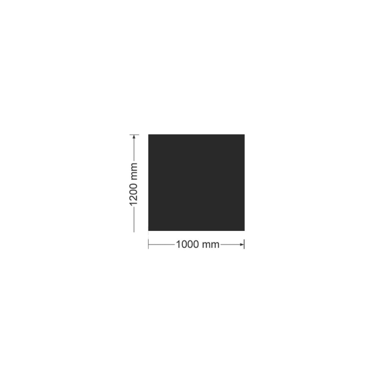 Placa de vidrio negro 100 x 120 cm - 8 mm de espesor