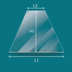copy of Vetro piano a forma trapezoidale isoscele