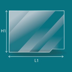 Jotul I570 Glass - Rectangular glass panel for fireplace...