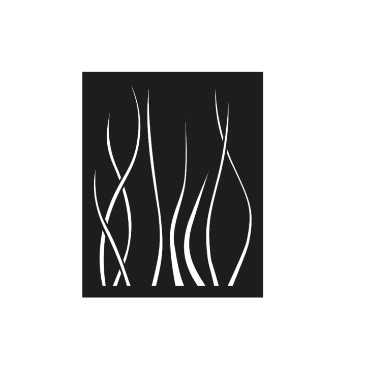 Plaque Ondulis Noir Hauteur 120cm pour protection murale de poele à bois ou granulés - Capska