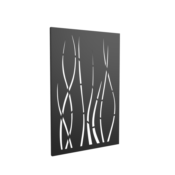 Placa de Ondulis negra, altura 120cm, para protección de pared de estufas de leña o pellet - Capska