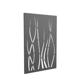 Grey Ondulis Plate - Height 120cm for wall protection of wood or pellet stove - Capska