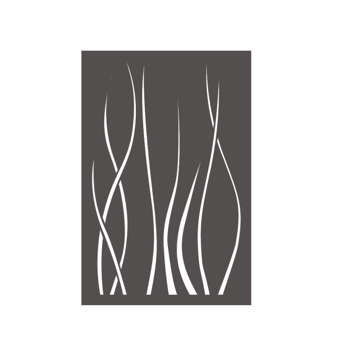 Plaque Ondulis Gris - Hauteur 120cm pour protection murale de poele à bois ou granulés - Capska