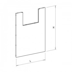 Parement Thermique Noir Givré pour Niches Métalliques - L.500 mm- Dix Neuf