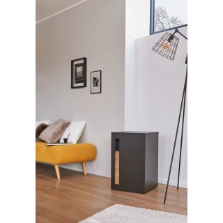 Almacenamiento de pellets Titan Black para chimeneas y estufas de leña - Capska