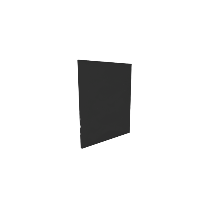 Plain vertical protective plate Black color - Height 120cm for stove - Capska