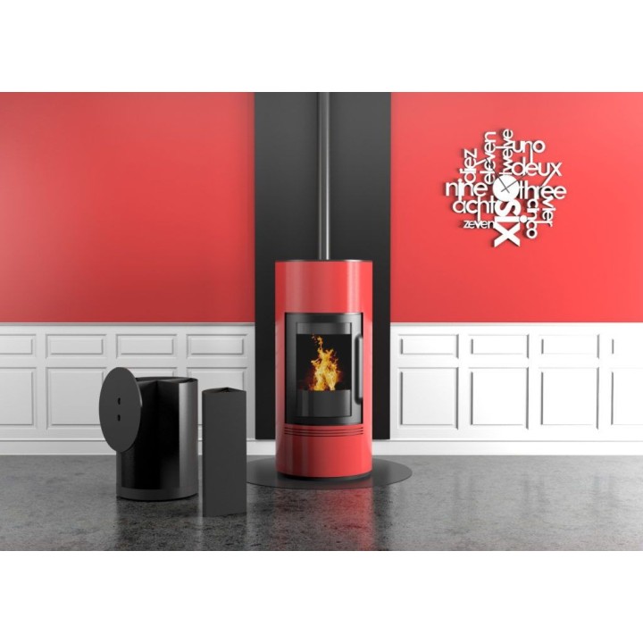 Plain vertical protective plate Black color - Height 120cm for stove - Capska