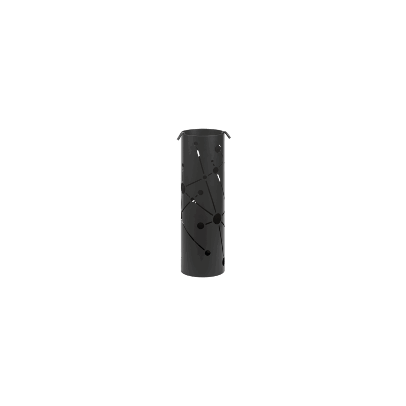 Serviteur de cheminée Dixneuf Spektra Noir Noir Givré - 4 accessoires
