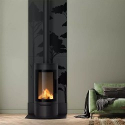 Wandschutz Canopée haute Dixneuf 81x120 cm gefrostet schwarz N3