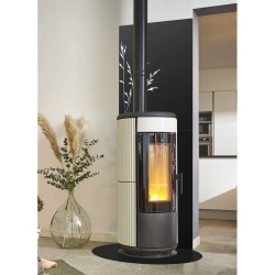 Wandschutz im Landhausstil Dixneuf 81x100 cm Gefrostetes Schwarz N3