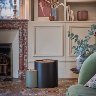 Dixneuf Jumo Log Rack with Frosted Black Compartment - Model V10