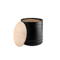Pelletbehälter Arizona Eis-Schwarz Neunzehn - Durchmesser 33cm