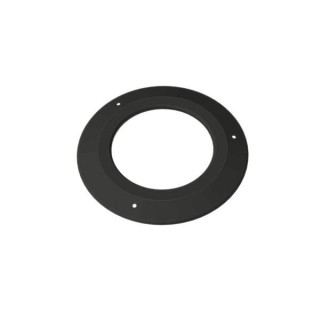 Screw-on rosette D125 matte black enamel Dixneuf