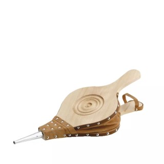 Bellows Dixneuf Original Natural Caramel - Natural Varnished Beech Rosette Decoration