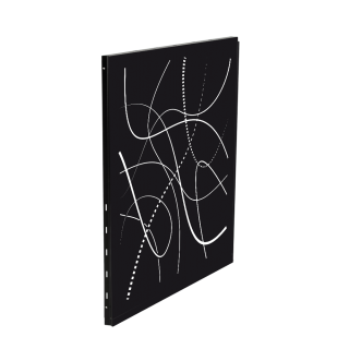 Wandschutz Flame Dixneuf 81x120 cm Frostschwarz - Stahl