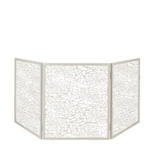 Fireplace Screen Cream Floria 3-Panel - Dixneuf