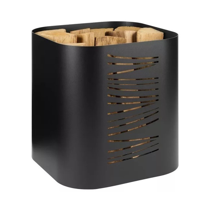 Kaminholzregal Taikal Schwarz gefrostet Dixneuf - Elegante Aufbewahrung für Kaminholz