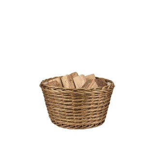 Louison Dixneuf Natural Wicker Log Basket with Bag