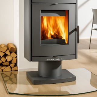 Glasbodenplatte rechteckig gebogen 100x100cm - Capska