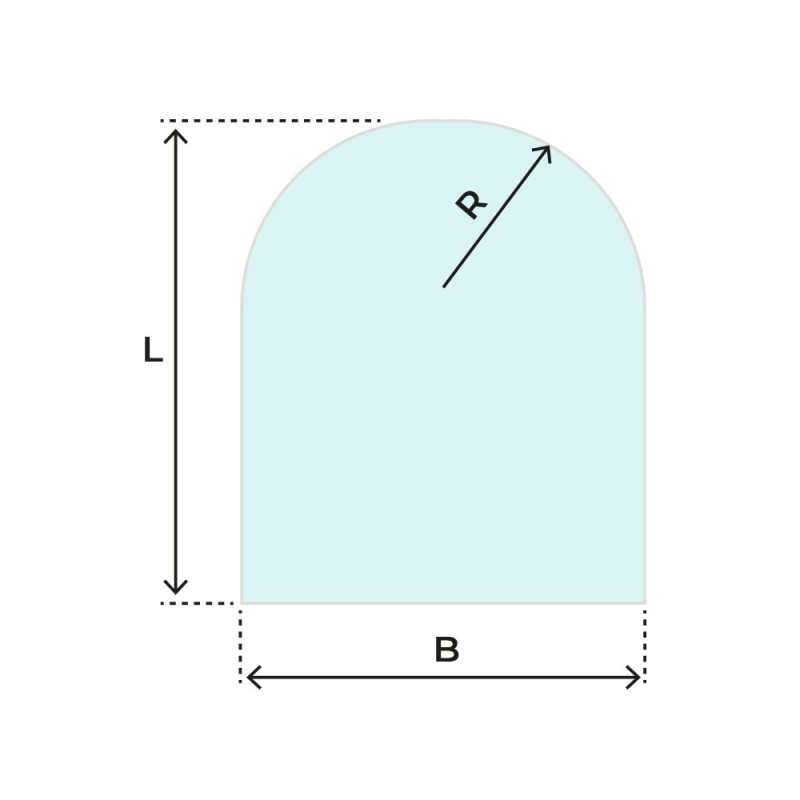 Curved Rectangular Glass Floor Plate 100x100cm - Capska