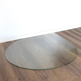 Glass Floor Protection Plate Drop Shape Diameter 100cm - Capska