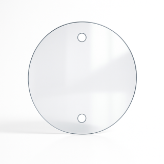 Round Glass for Fireplace Insert with Hole – Heat-Resistant & durable