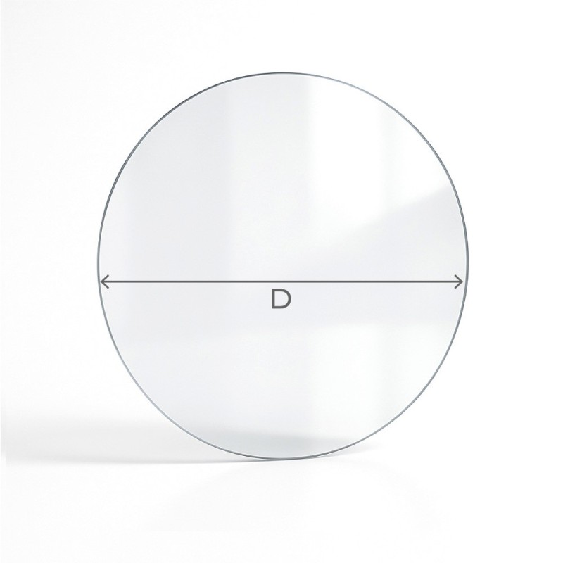 Circular Flat Self-Cleaning Fireplace Door Glass 4mm Robax - Capska