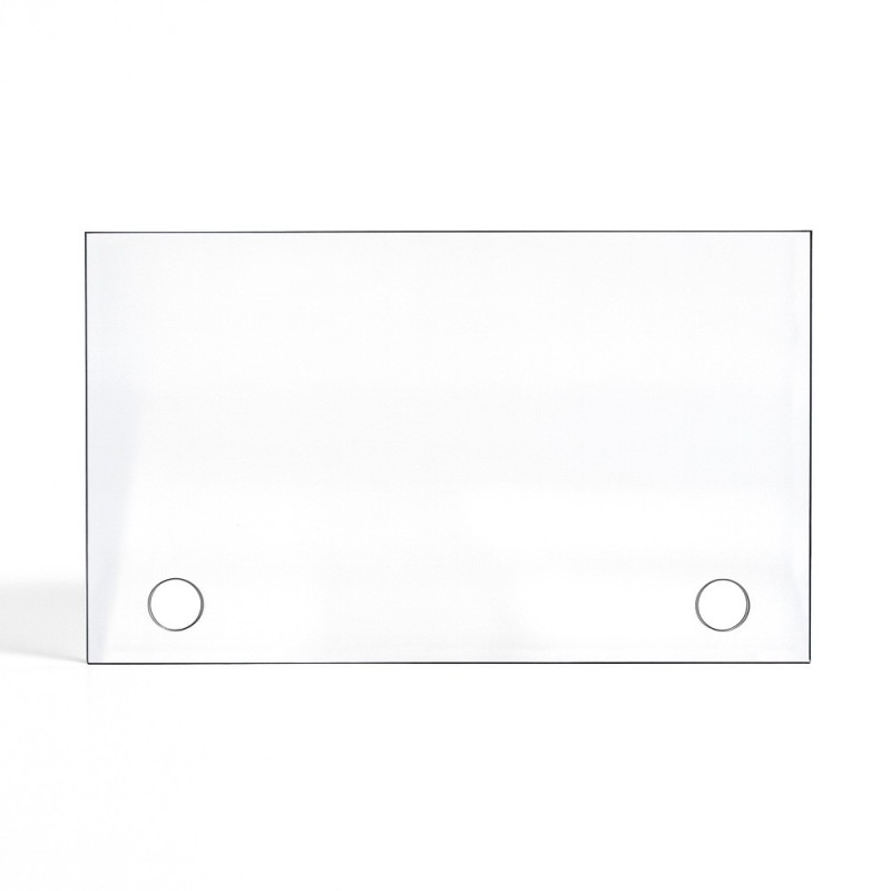 Rectangular Glass with Drilling for Insert - Capska