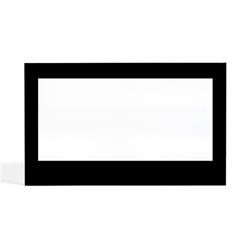 Vitre plate avec sérigraphie noire