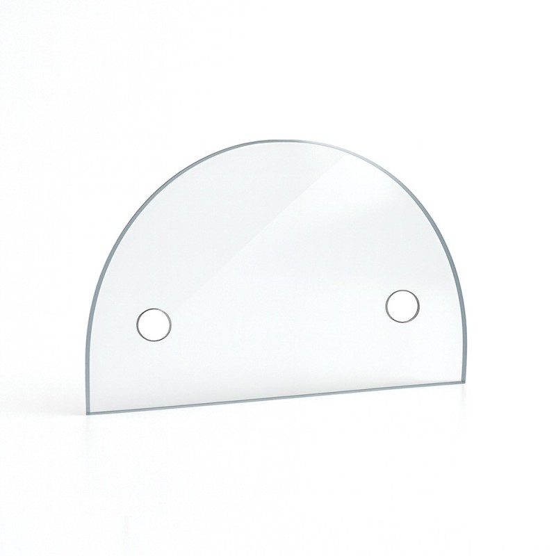 Vidrio plano semicircular en vidrio vitrocerámico para insert o estufa de leña - Capska