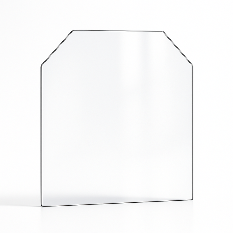 Custom Glass Rectangle 2 Cut Corners for Stove - Capska